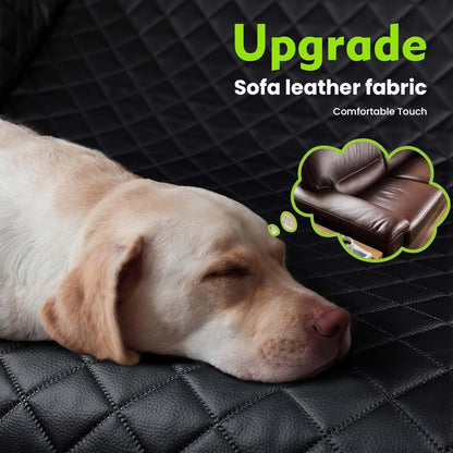 Dog Car Seat Cover for Back Seat, Waterproof Leather Fabric Back Seat Extender for Dogs 52.4 * 24.4In, Foldable in the Car, Hard PVC Panels Bottom Support to 330 Lbs, for Cars/Mid-Size Suv/Small Truck